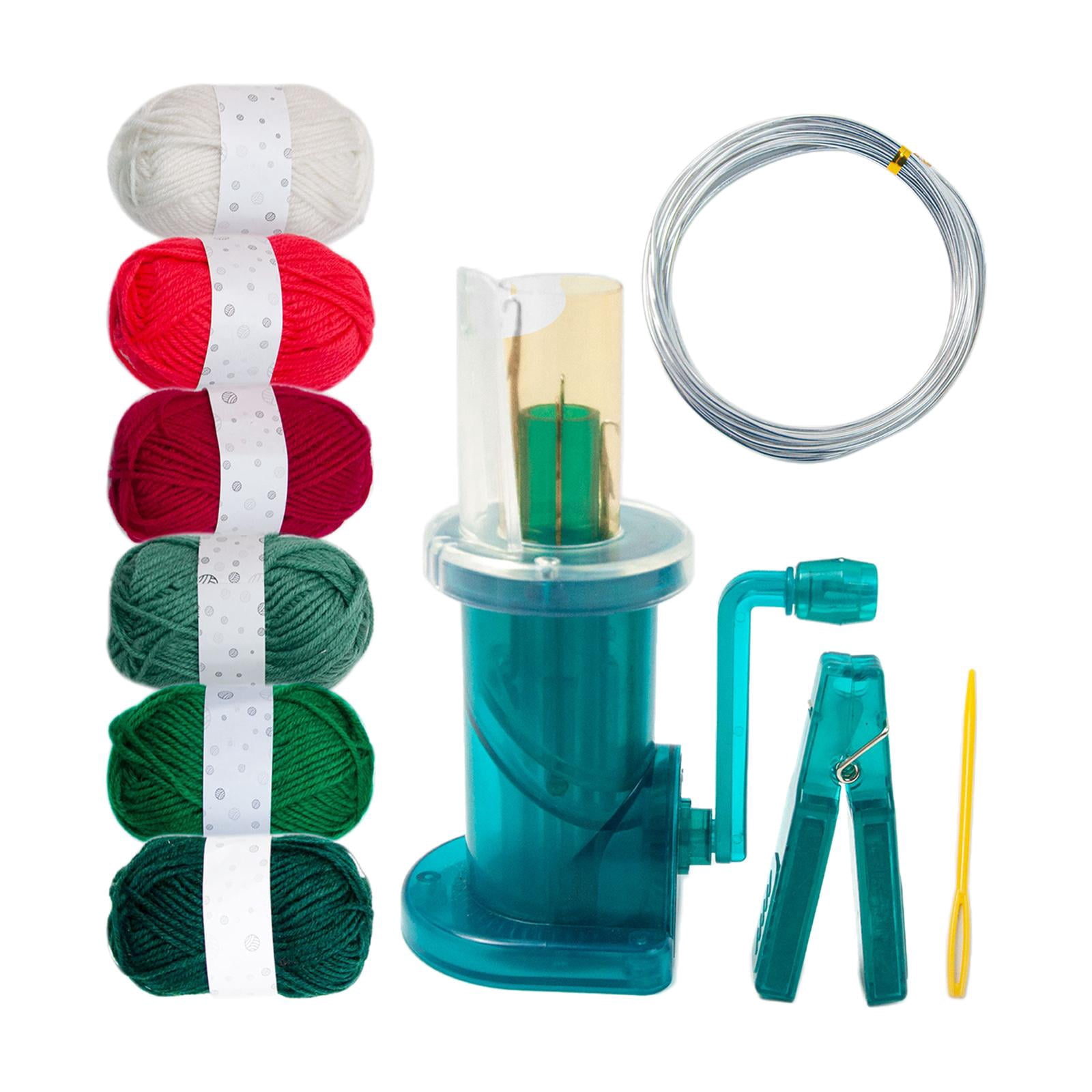 Easy Knitter Manual Spool Knitter Household Embellishment Rope Braider Mill Machine Knitting Tool for Bracelet Adult Sweaters 6 Colors Yarn green