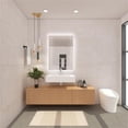 thumbnail image 3 of Pyramid 30" Solid Surface Manmade Stone Bathroom Sink in White, 3 of 7