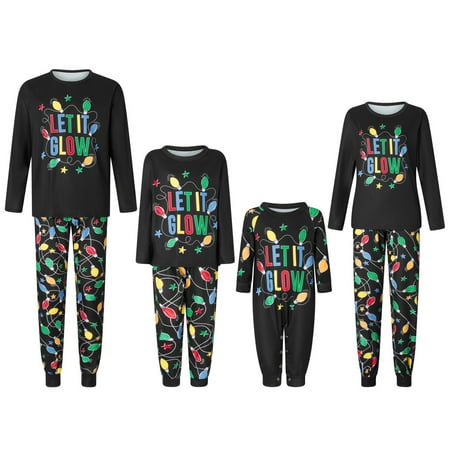 

Family Matching Christmas Pajamas Set Xmas PJS Set Soft Long Sleeve Holiday Sleepwear Outfits for Women Men Couples