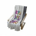 thumbnail image 4 of Dream Soft Flannel Fleece Throw Blanket, Explore Dream and Discover Words Summer Vacation Theme with a Boat Motif Tropical, Cozy Plush for Indoor and Outdoor Use, 50" x 70", Multicolor, by Ambesonne, 4 of 6