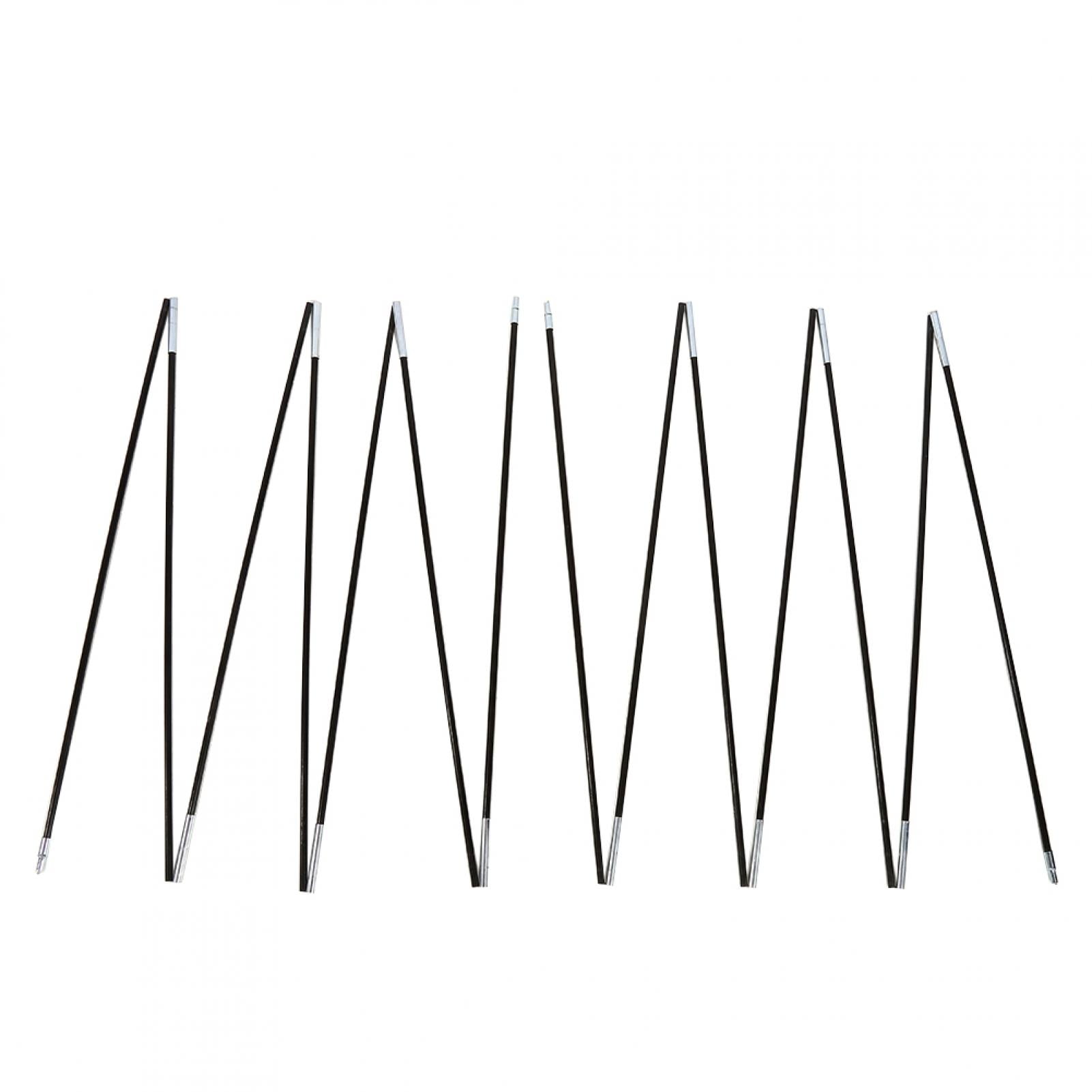 Brrnoo Double Tent Pole,2 sets 7 Sections Outdoor Camping Fiber Glass Rod DoubleTent Pole Support Frames Kit ,Tent Pole Replacement