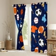 thumbnail image 3 of jejeloiu Baseball Game Blackout Curtains (2-Pack,42x63),Rugby Basketball Sport,Microfiber Decor For Kids, 3 of 6