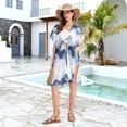 thumbnail image 6 of Art Blue Wave Women's Swimwear Cover Up Summer Cardigan Beach Pool Cover Up Loose for Swimsuits Casual Wear, 6 of 7