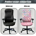 thumbnail image 4 of HELLHERO Cherry Blossom Print Office Chair Slipcover, Decorative Gaming Chairs Cover, Anti-slip Desk Seat Cover with Elastic Band Pink, 4 of 7