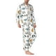 thumbnail image 2 of Fotbe Puppy Pijama de Hombre con Estampado de Manga Larga, Conjunto de 2 Piezas, Ropa de Dormir Suave y Cómoda con Bolsillos-Large, 2 of 7