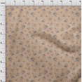thumbnail image 3 of oneOone Polyester Lycra Light Brown Fabric Brush Stroke|Leaves & Floral Abstract Diy Clothing Quilting Fabric Print Fabric By Yard 56 Inch Wide, 3 of 4