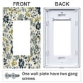 thumbnail image 3 of Yayeee Rocker Switch Wall Plate 3-Gang 6.5"x4.6" Home Decorative Outlet Cover, Light Floral, 3 of 6