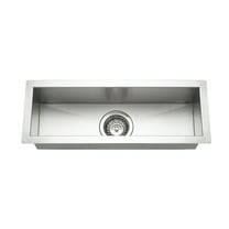 Houzer Contempo Trough 23 in Stainless Steel Undermount Single Bowl Bar Sink with Strainer and Grid - CTB-2385