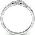 thumbnail image 2 of Sterling Silver Rhodium Plated Diamond Infinity Ring (Size 7) Made In India qr4871-7, 2 of 5