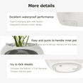 thumbnail image 4 of ITIGOITIE Smart Flowerpots, with Artificial Intelligence, Time Temperature Display, Multiple expressions, for Indoor Decoration, Gifts(White), 4 of 16