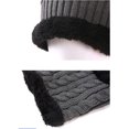 thumbnail image 4 of Men's Winter Knit Skull Wool Warm Slouchy Hat Circle Scarf Set (Grey), 4 of 5