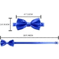 thumbnail image 2 of Hanerdun Mens Satin Bow Ties Pre-Tied Formal Wedding Party Adjustable Neck Neckties Blue, 2 of 5