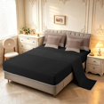 thumbnail image 3 of Manfei Retro Grid 7-Piece King Bedding,Kawaii Polka Dot King Bed in a Bag,Brown Gray,Black Reversible, 3 of 7