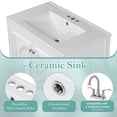 thumbnail image 6 of 36" Bathroom Vanity with Sink, Free Standing Bathroom Vanity Set with Door Shelf & Adjustable Shelf, Wood Storage Cabinet with Soft Close Door for Bathroom, White, 6 of 9