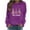 Purple, variant on Womens Christmas Tops Xmas Tree Printed Long Sleeve Crewneck Loose Graphic Sweatshirts Holiday Festive Tops (XL, Purple 02)