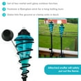 thumbnail image 3 of Sunnydaze Adjustable Height Metal Swirl Glass Outdoor Lawn Patio Torch - Blue - Set of 2, 3 of 12