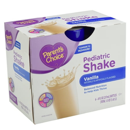 Parent's Choice Pediatric Shake, Vanilla, 8 oz, 6 Count