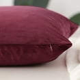 thumbnail image 5 of Unique Bargains 2-Pack Solid Velvet Decorative Throw Pillow Covers Burgundy 16"x16", 5 of 8