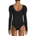 thumbnail image 2 of Time and Tru Women's Puff Sleeve Bodysuit, 2 of 5