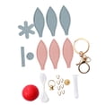 thumbnail image 3 of Rongfmy DIY Sewing Keychain Kit Colorful Car Key Chain Party Favors Bag Charm Making Blue and Pink, 3 of 9