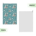 thumbnail image 2 of Easygdp Teal Mama Llama Golf Towel 24x16in for Men and Women with Carabiner Clip for Easy Attachment, 2 of 8