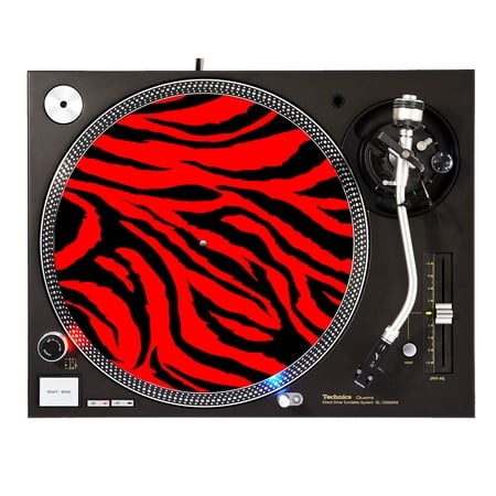 KuzmarK™ 12" DJ Turntable Slipmat - Red Zebra
