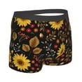 thumbnail image 3 of Kll Sunflowers Leaves Men'S Cotton Boxer Briefs Underwear-Large, 3 of 9