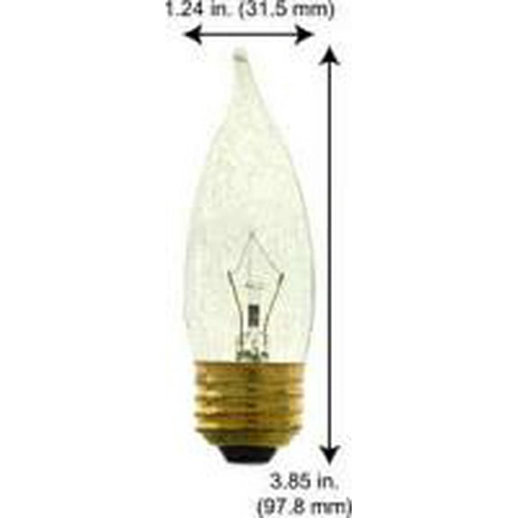 Good Bulb 25W EFC Clear Decorative Light Bulb 120V E26 Base 3000 Hour Life 32mm 6-Pack