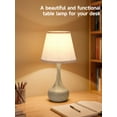 thumbnail image 4 of Living Room Light Touch Bedside Lamp Set of 2, Farmhouse 3-Way Dimmable Table Lamps for Nightstand with Fabric Shade, Desk Lamp for Reading, Bedroom, Livingroom, Office,Living Room Ceiling Light, 4 of 9