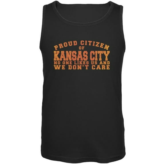 Proud No One Likes Kansas City Black Adult Tank Top