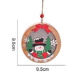 thumbnail image 2 of Colgante de Papá Noel, adorno navideño, luz colgante de madera para Navidad, 2 of 5