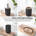 thumbnail image 4 of Accesorios de Baño 4 Piezas | Juego para Baño Moderno de Bambu | Juego de Accesorios de Plastico | Conjunto de 4 piezas para Baño, 4 of 5