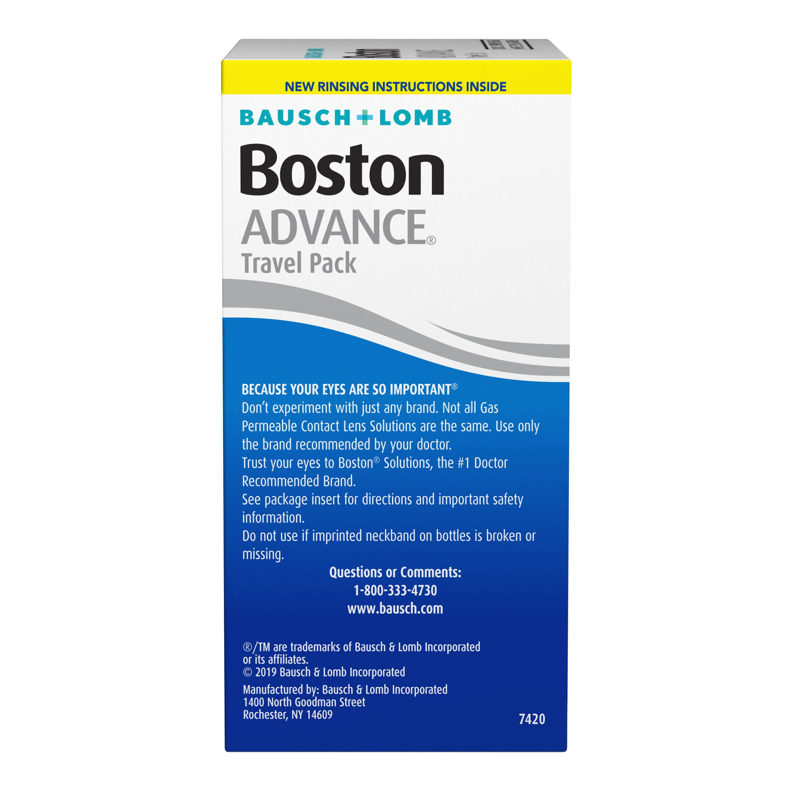 Boston ADVANCE Formula Contact Lens Solution Travel Pack – Complete Contact Lens Cleaning and Care Kit for Rigid Gas Permeable Lenses – from Bausch + Lomb