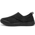 thumbnail image 2 of DADAWEN Women's Adjustable Wide Width Waking Shoes Breathable Lightweight Sneakers Black 5.5US, 2 of 5
