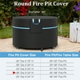 thumbnail image 5 of Agricasst Fire Pit Cover, Round Fire Pit Covers Waterproof 420D Heavy Duty Weather Resistant, Gas Fire Pit Patio Fire Bowl Cover for Fire Pits & Outdoor Fireplaces, 48x24lnch, 5 of 8