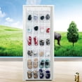 thumbnail image 2 of 24 Pockets Over The Door Shoe Organizer Hanging Shoe Rack Non-woven Clear Shoe Storage Closet, 2 of 5