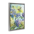 thumbnail image 3 of Stupell Industries Spring Hydrangeas with Hummingbird Gray Framed Floater Canvas Wall Art design by Tim Coffey, 25 x 17, 3 of 9
