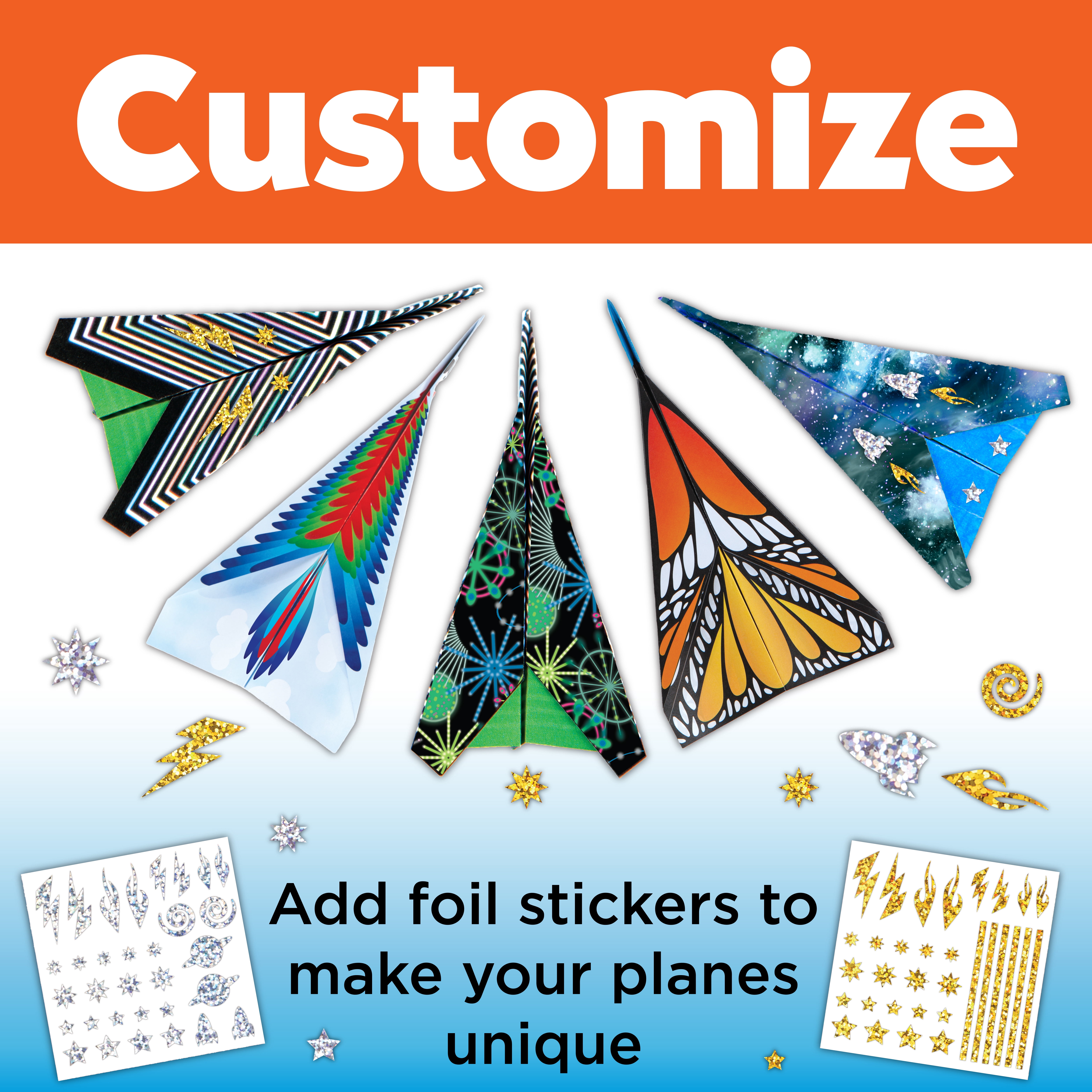 Creativity for Kids Stunt Squadron Fold & Launch: Makes 80 Paper Airplanes, STEM Crafts for Kids