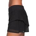 thumbnail image 4 of Falda de Natación Color Puro Volantes Cintura Alta Básico Forrado con Shorts Traje de Baño para Mujer Negro XL, 4 of 6
