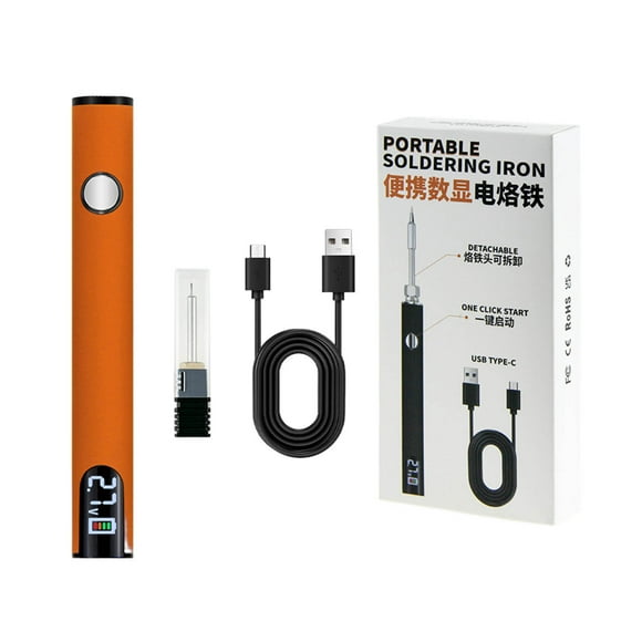 Kit de soldador USB | Voltaje ajustable 2.7V 3.7V 4.2V • Pantalla LED • Conector 510 • Lápiz portátil de precisión para quemar • Batería recargable de 650 mAh • Carga rápida tipo C • Ligero 1.16 oz •