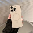 thumbnail image 3 of Magnetic Wireless Charging Matte Frameless Case For iPhone 15 14 13 12 Pro Max Plus For Magsafe Lens Protection Hard PC Cover, 3 of 5
