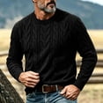 thumbnail image 6 of LYSMORA Men's Crew Neck Cable Knit Sweater Long Sleeve Pullover Top for Daily Commute Outdoor Walk Fall Winter Casual Outing, 6 of 6