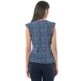 thumbnail image 3 of Lee Womens and Plus Ruffle Sleeve Crewneck Tank Top, S-4X, 3 of 7