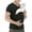 Black, variant on Mens Dad Shirts Soothe V Neck Short Sleeve Kangaroo Tshirts Comfort Plain Baby Carrier Tees 2026 Summer New New Dad Gifts T-Shirt with Pouch Gray XL