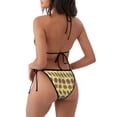 thumbnail image 4 of Yiaed Bohemia Print Women's Two Piece Bikini Swimsuit Sexy Triangle Top Bathing Suits String Cheeky Bikini Sets -XX-Large, 4 of 6