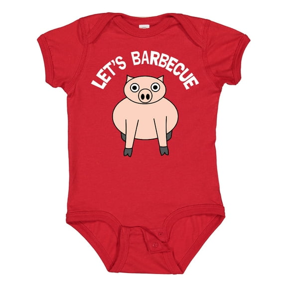 Inktastic Let's Barbecue White Text Boys or Girls Baby Bodysuit