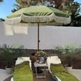 thumbnail image 3 of AMMSUN 7ft Patio Umbrella with Fringe Tassel Outdoor UPF50+ Shade Tilt Shelter,Green, 3 of 8