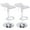 Clear, Silver Chrome Base, variant on Acrylic Bar Stools Set of 2, Modern Counter Height Barstools with Low Back, Adjustable 360° Swivel Transparent Seat and Sturdy Metal Base Chairs for Kitchen Island, Dining Room, Bar or Pub (Silver)