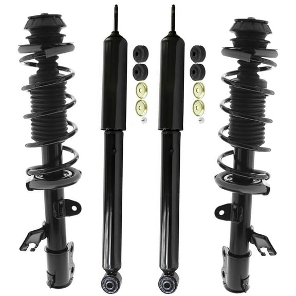 Detroit Axle - Struts Shocks for 2012-2019 Nissan Versa Note, 2 Front Struts with Coil Springs 2 Rear Shock Absorbers 2013 2014 2015 2016 2017 2018 Replacement Suspension Kit