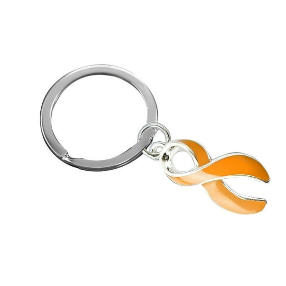 Orange Ribbon Split Style Key Chains